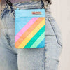 Striped Recycled Feed Sack Mini Crossbody Bag