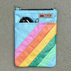 Striped Recycled Feed Sack Mini Crossbody Bag