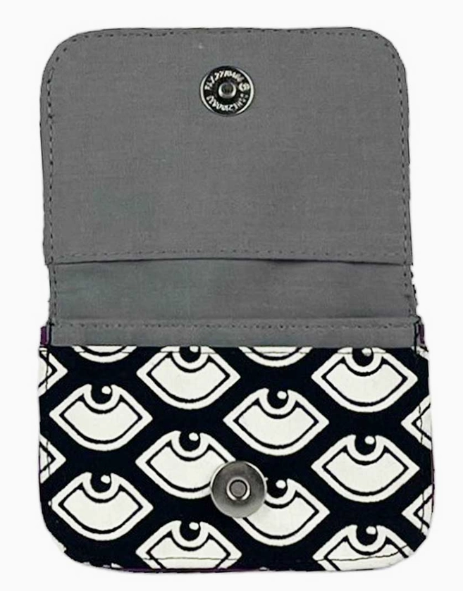 Black Eye Upcycled Canvas Cardholder
