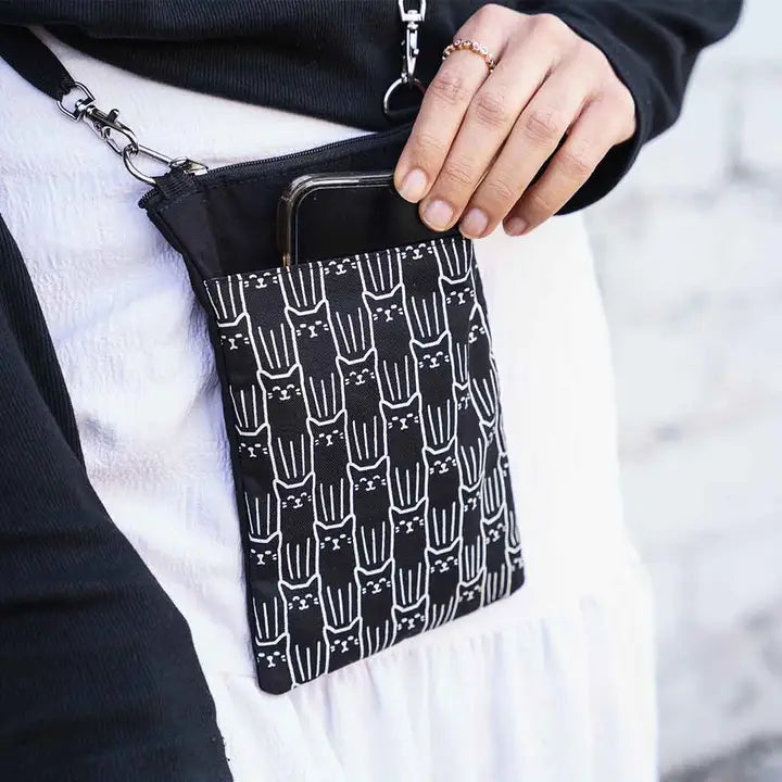 Black Cats Mini Crossbody Bag