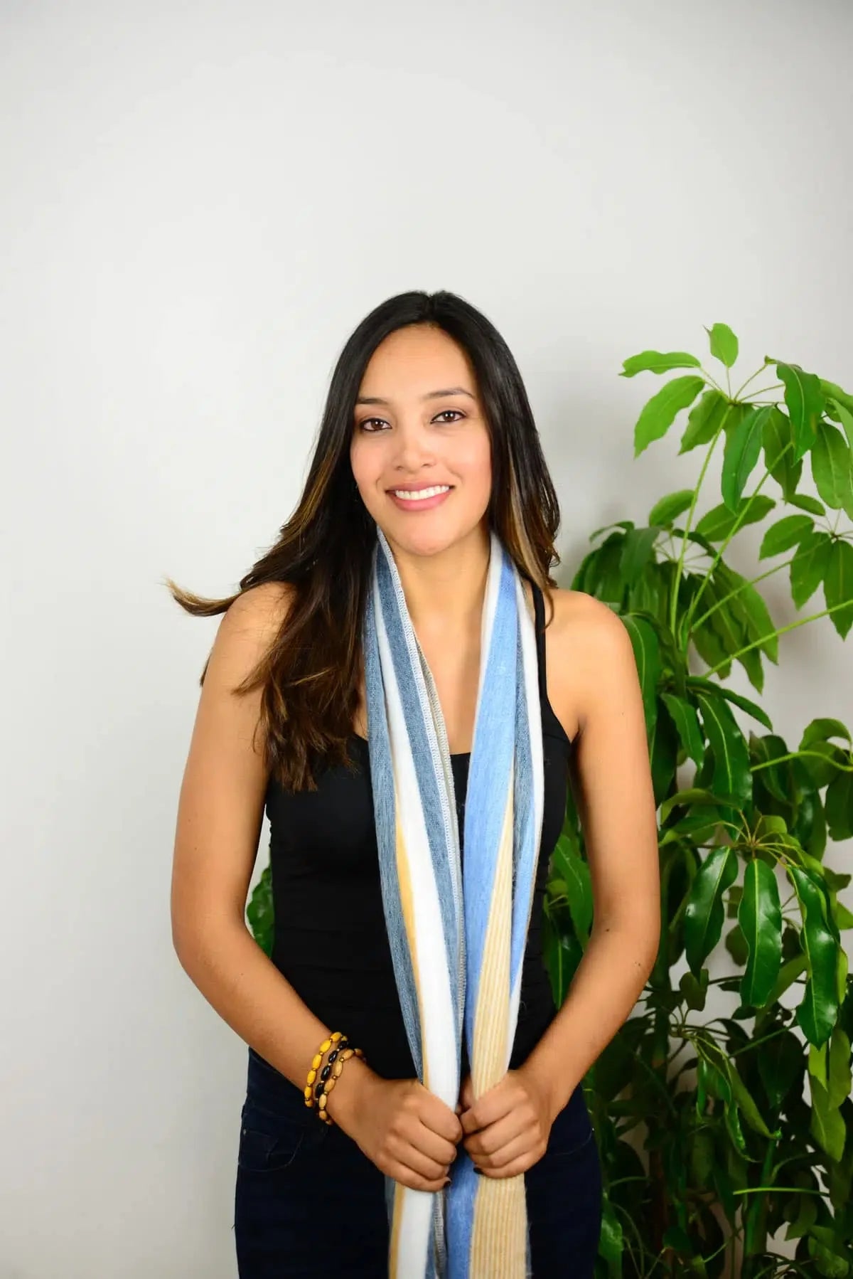 Cozy Brushed Acrylic Flat Scarf - Assorted