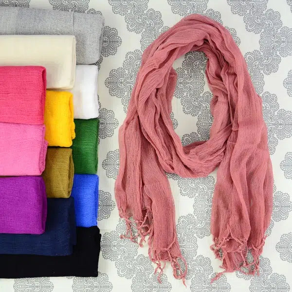 Handwoven Cotton Scarf - Assorted