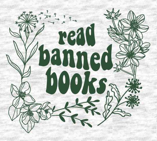 Read Banned Books T-Shirt Tri-Blend Vintage White - GOEX