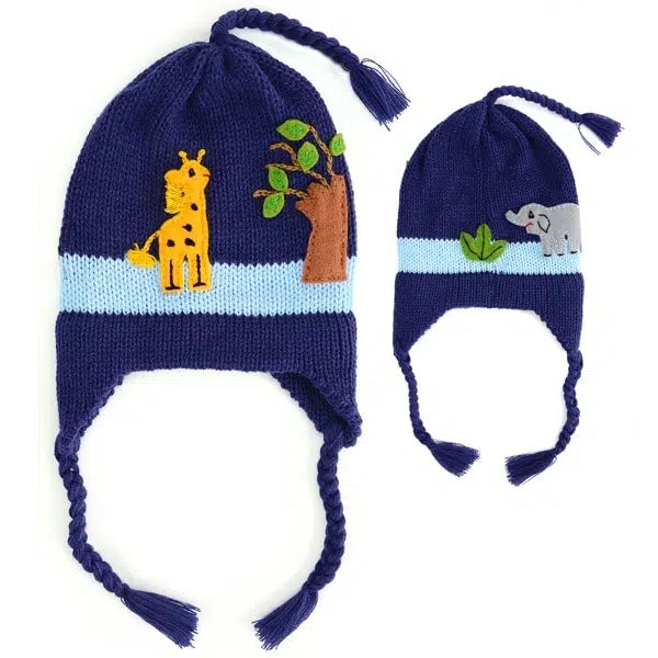 Kids Applique Earflap Hat - Assorted