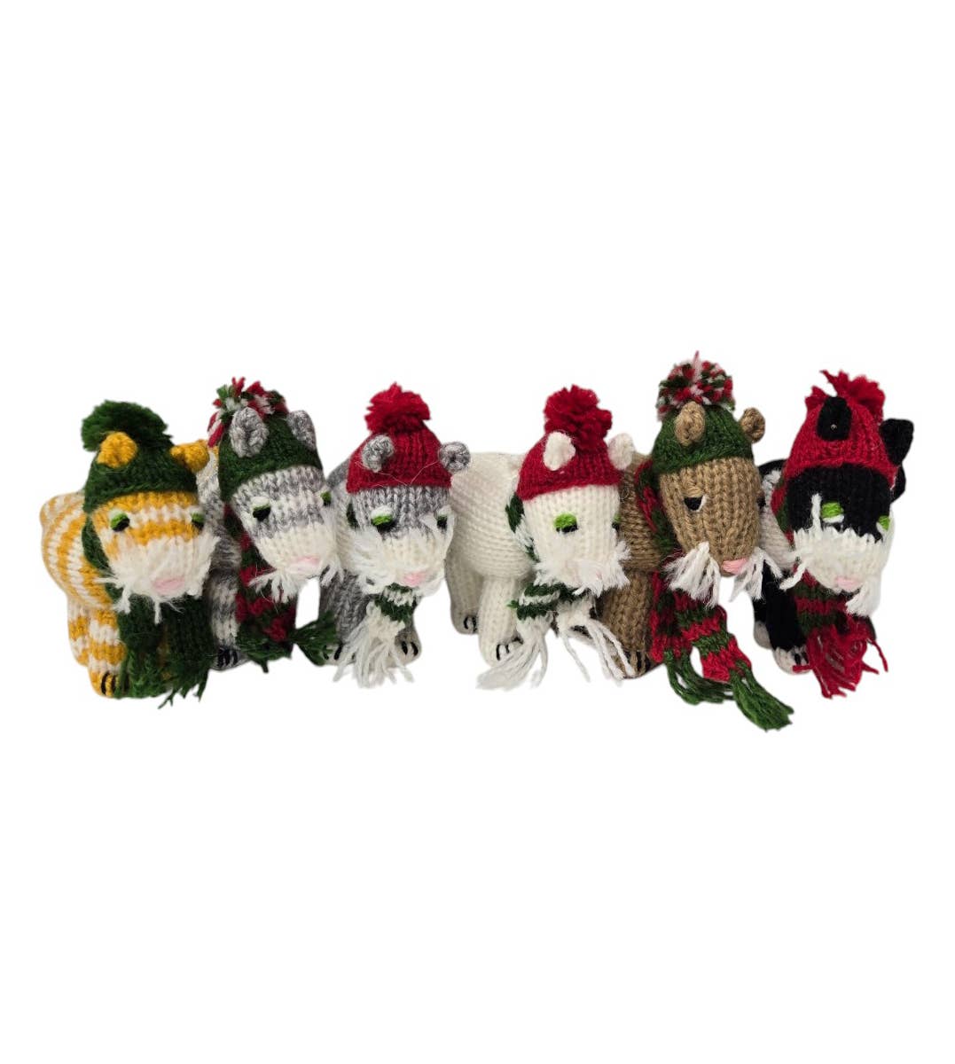 Handmade Cat Knit Ornament - Fair Trade
