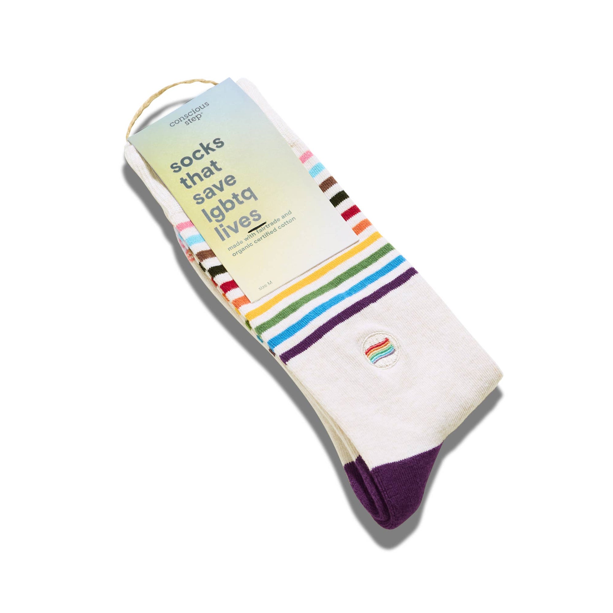 White Pride Flag Socks | Support LGBTQ Lives