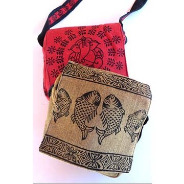 9&quot; Blockprint Shoulder Bag - Assorted