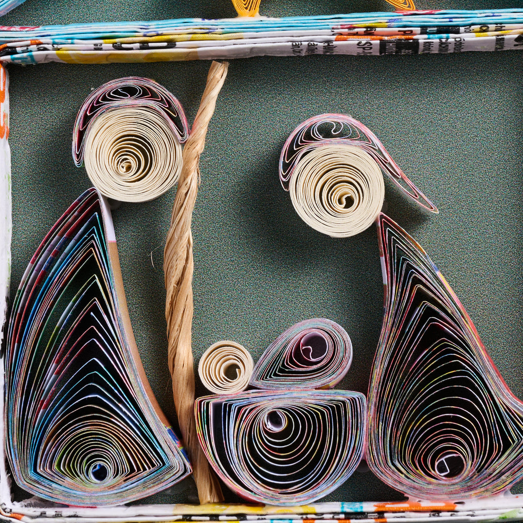 Quilled Paper Nativity Ornament (3&quot; H)