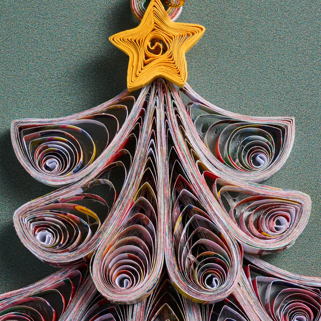 Quilled Paper Tree Ornament (3.5&quot; H)