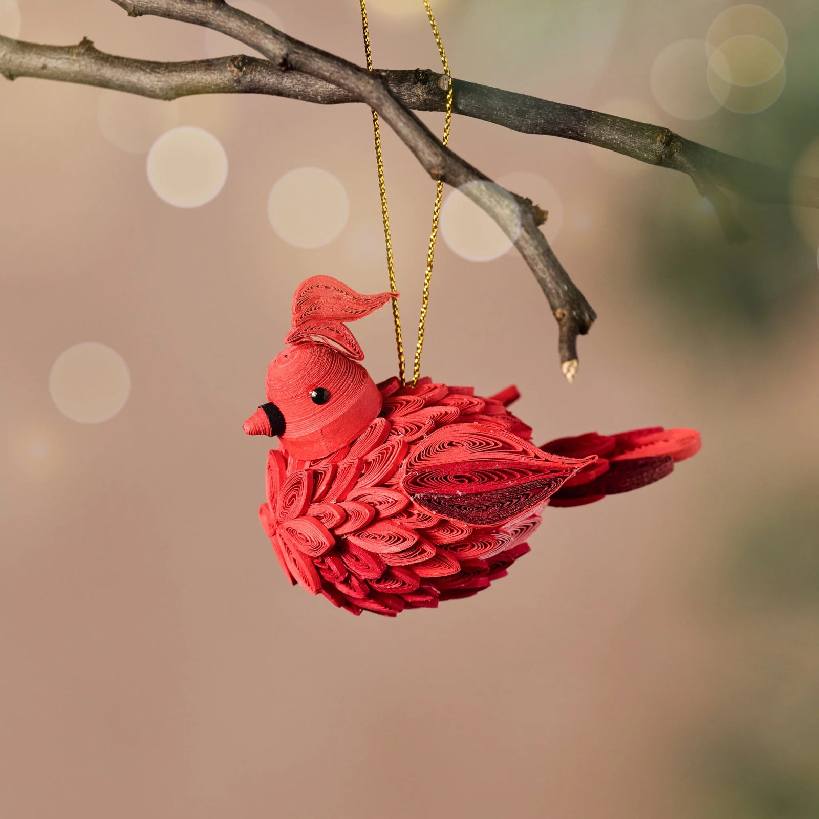 Quilled Paper Cardinal Ornament