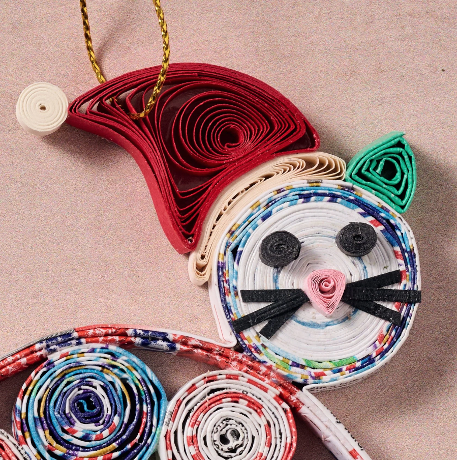 Quilled Paper Cat Ornament