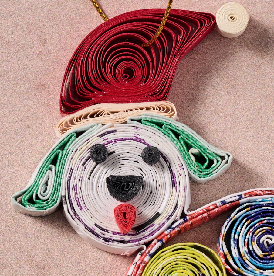 Quilled Paper Dog Ornament
