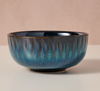 Blue/Black Drip Ceramic Ombre Serving Bowl (6&quot; D X 3&quot; H)