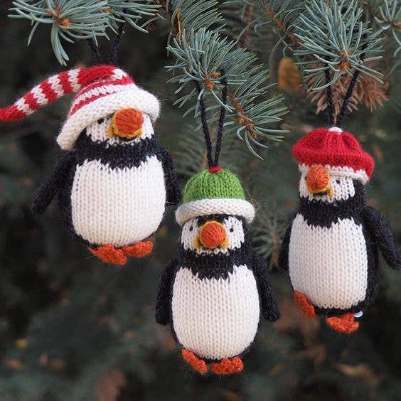 Handmade Knit Puffin Ornament - Fair Trade