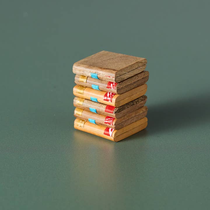 Jai Wood And Ribbon Illusion Ladder (9.5&quot; L X 1.5&quot; W)