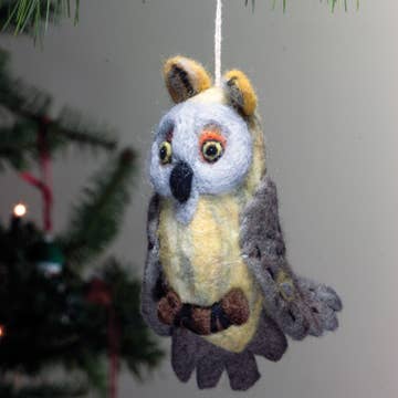 Great Horned Owl Felt Ornament