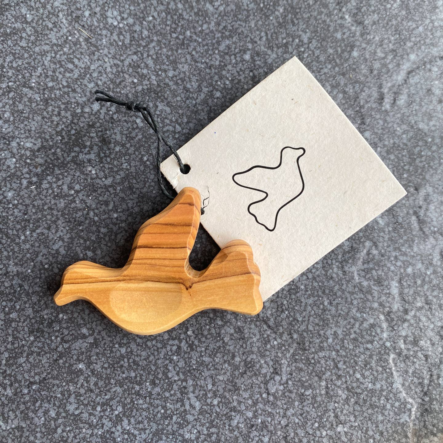 Pocket Peace Dove Olive Wood Ornament