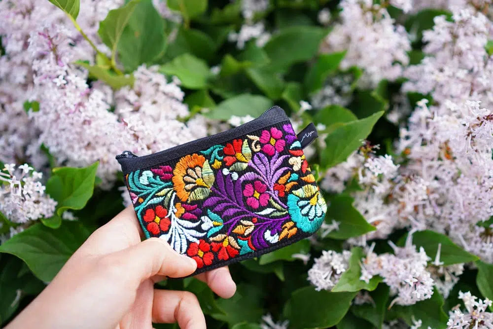 Vibrant Floral Coin Purse - Assorted