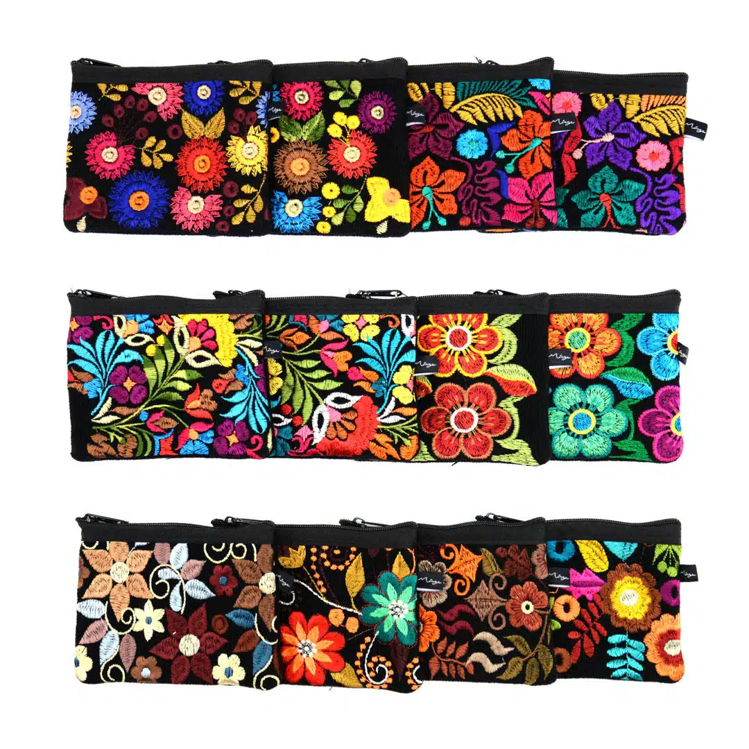 Vibrant Floral Coin Purse - Assorted