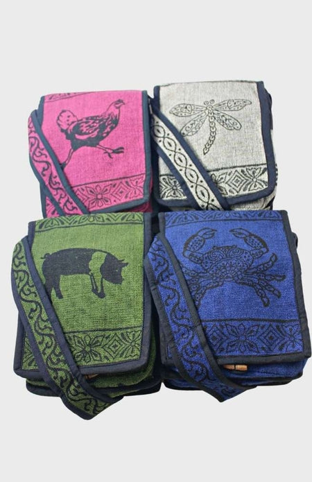 Blockprint Flap Bag, Small