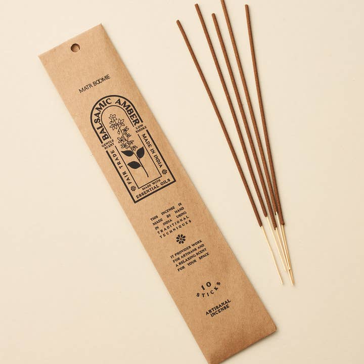 Balsamic Amber Incense, 10 Sticks