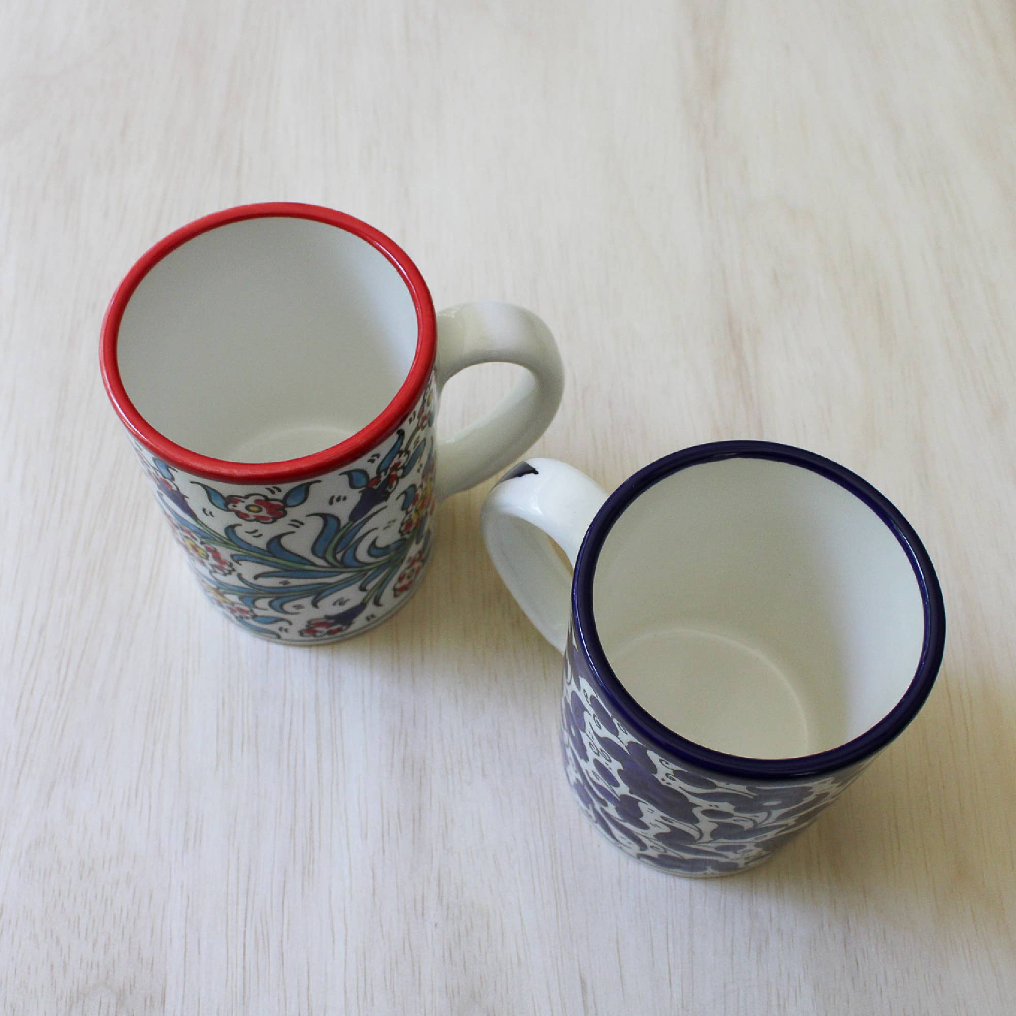Blue Floral Ceramic Mug