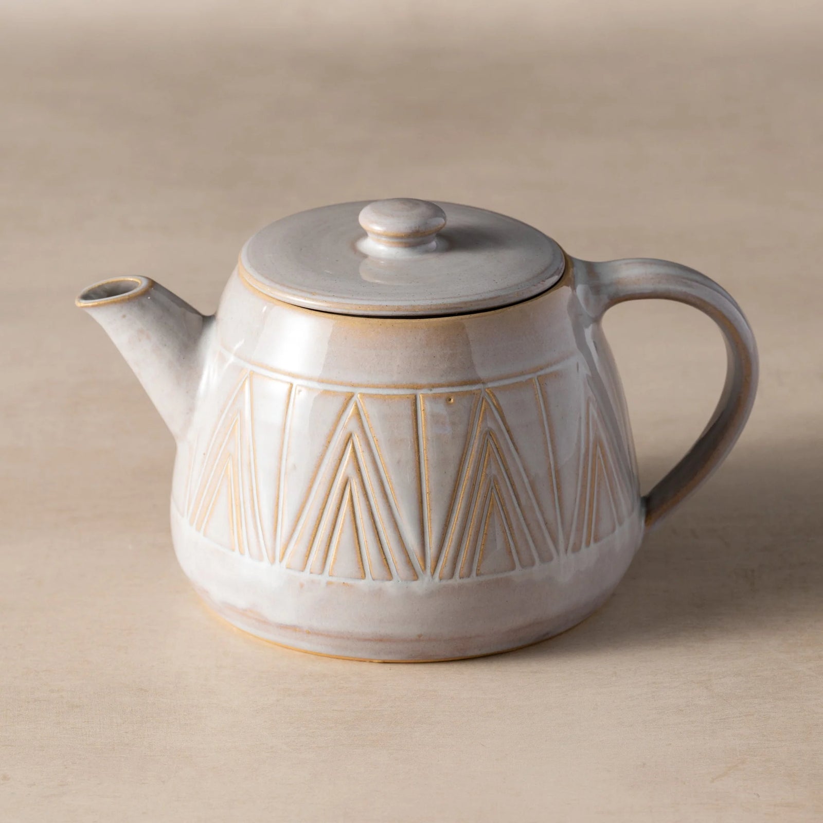 Ceramic Teapot with Mountain Design