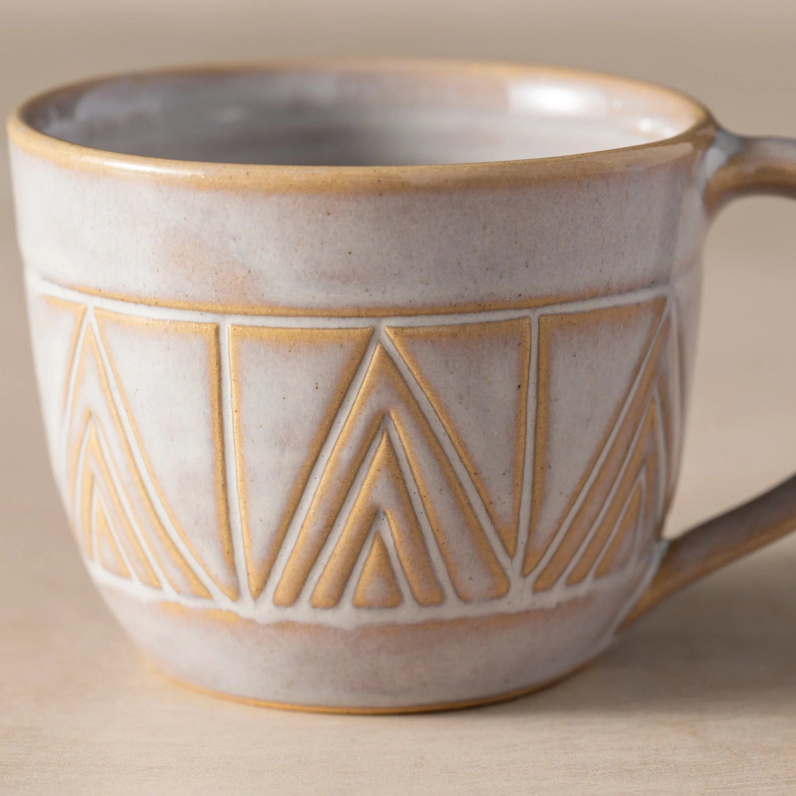 Ceramic Tea Cup with Mountain Design