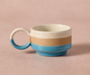 Stackable Ceramic Striped Espresso Mug (2.5&quot; H)