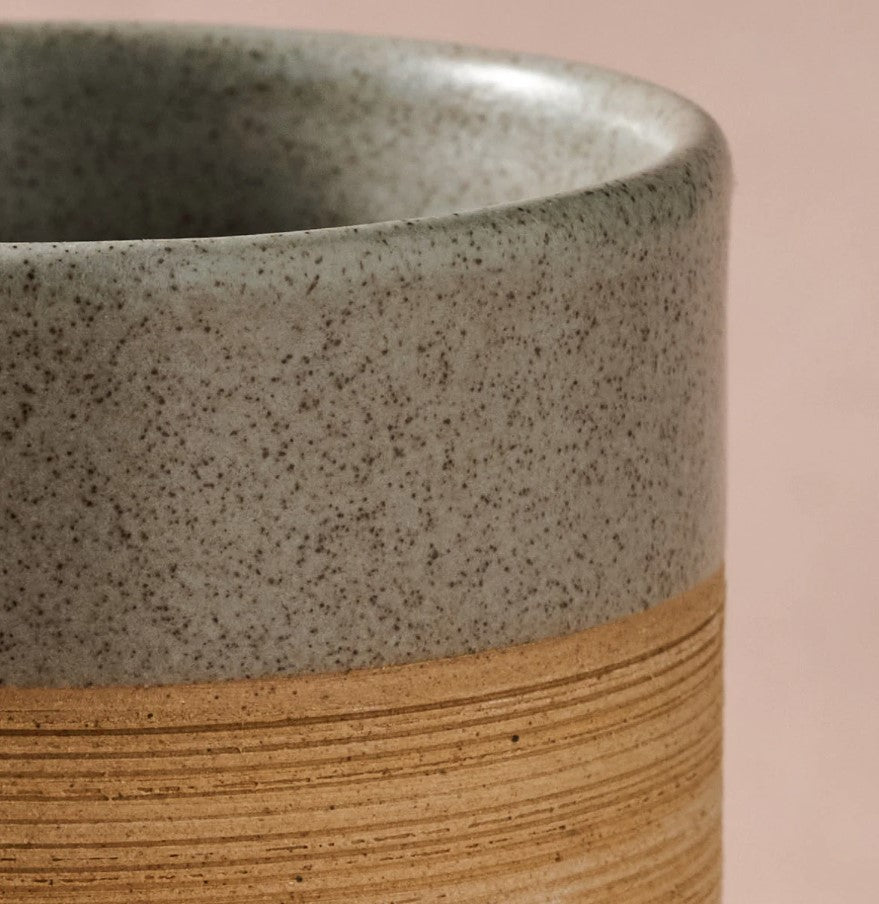 Etched Ceramic Two-Tone Mug - Grey