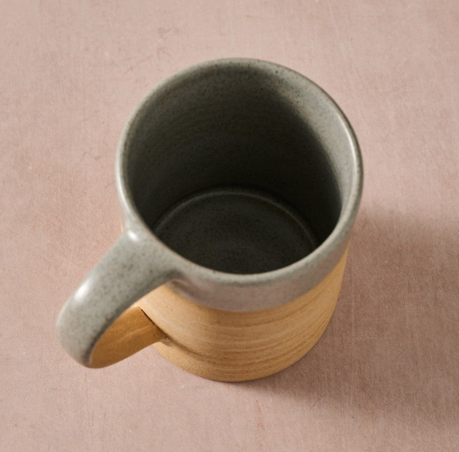 Etched Ceramic Two-Tone Mug - Grey