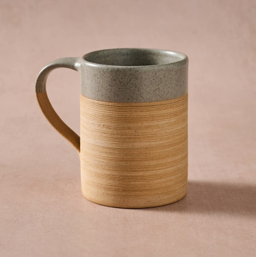 Etched Ceramic Two-Tone Mug - Grey