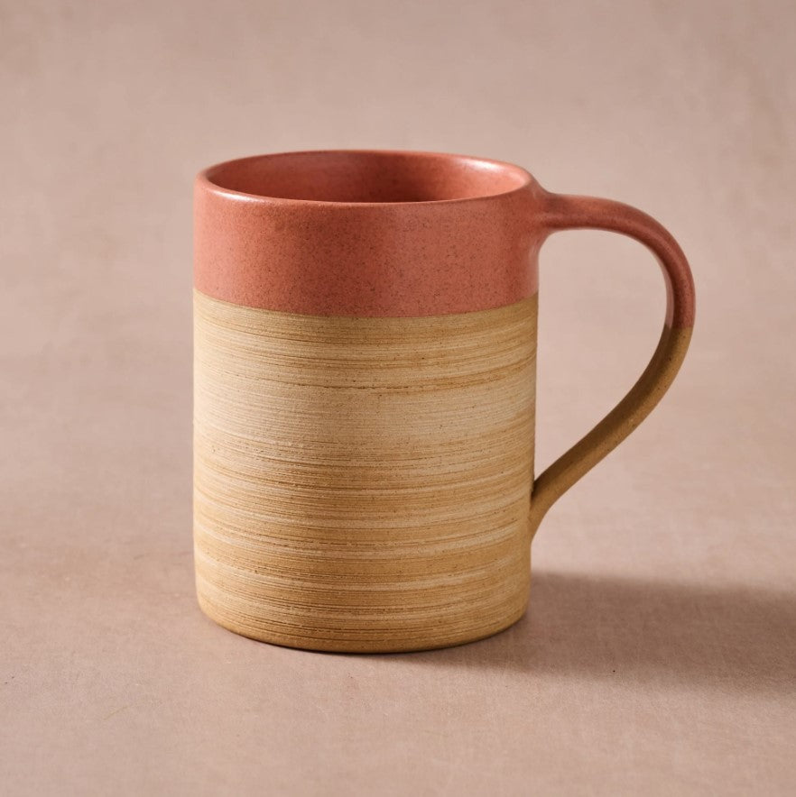 Etched Ceramic Two-Tone Mug - Orange