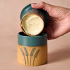 Wheat Stalk Ceramic Butter Crock