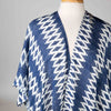 Blue &amp; White Diamonds Viscose Wrap/Jacket (30&quot; L)