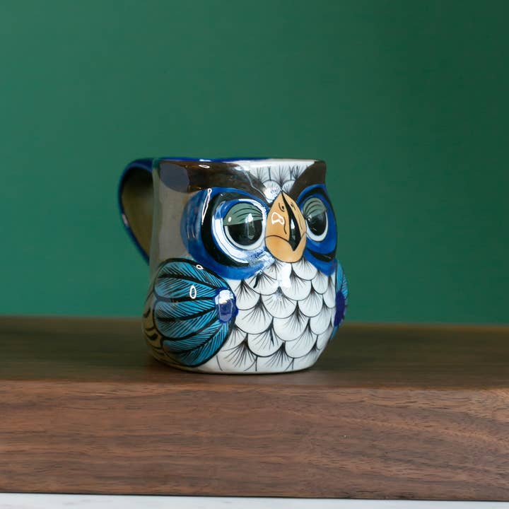 Owl Painted Ceramic Mug