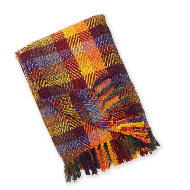 Plaid Rethread Throw (60&quot; x 50&quot;)