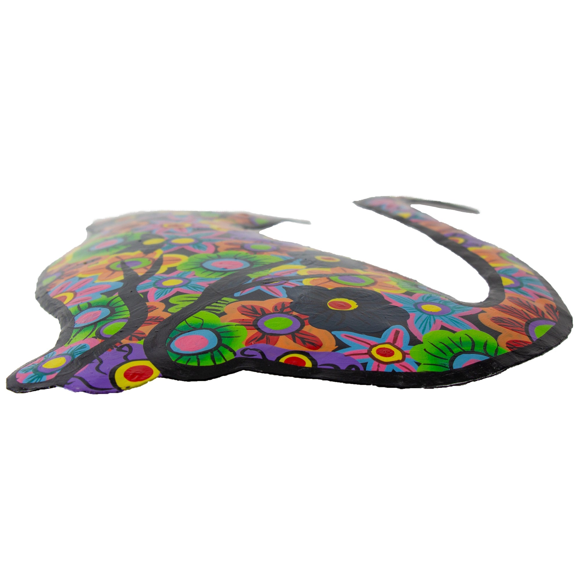 Painted Cutmetal Happy Cat Wall Hanging (13&quot; )