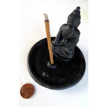 Clay Buddha Incense Burner