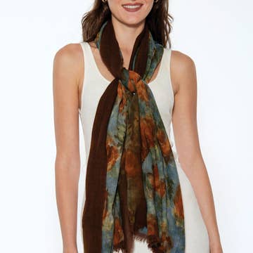 Earth Tones Reena Fine Wool Shawl
