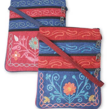Jari Embroidered Passport Bag