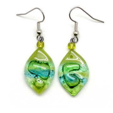 Tiny Almond Glass Earrings - Assorted