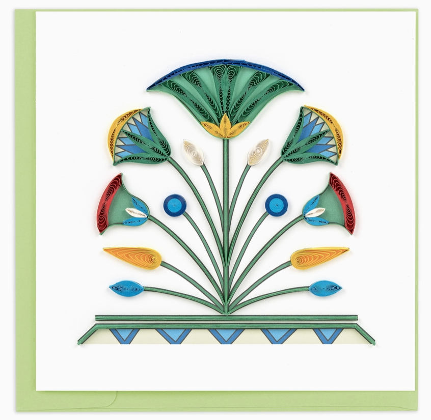 Quilled Egyptian Lotus Greeting Card