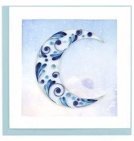 Quilled Crescent Moon Greeting Card