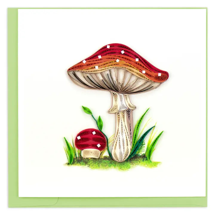 Quilled Wild Mushroom Greeting Card