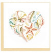 Quilled Seashell Heart Greeting Card