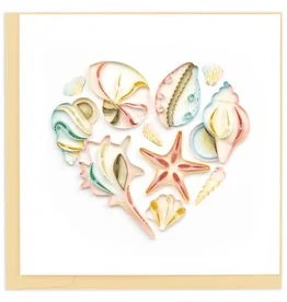 Quilled Seashell Heart Greeting Card