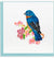 Quilled Bluebird on Flower Greeting Card