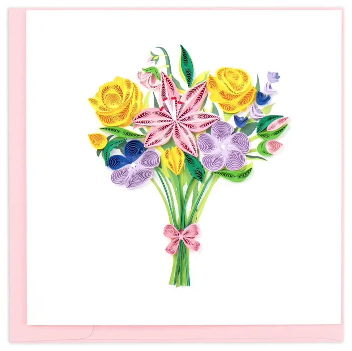 Spring Bouquet Quilled Card