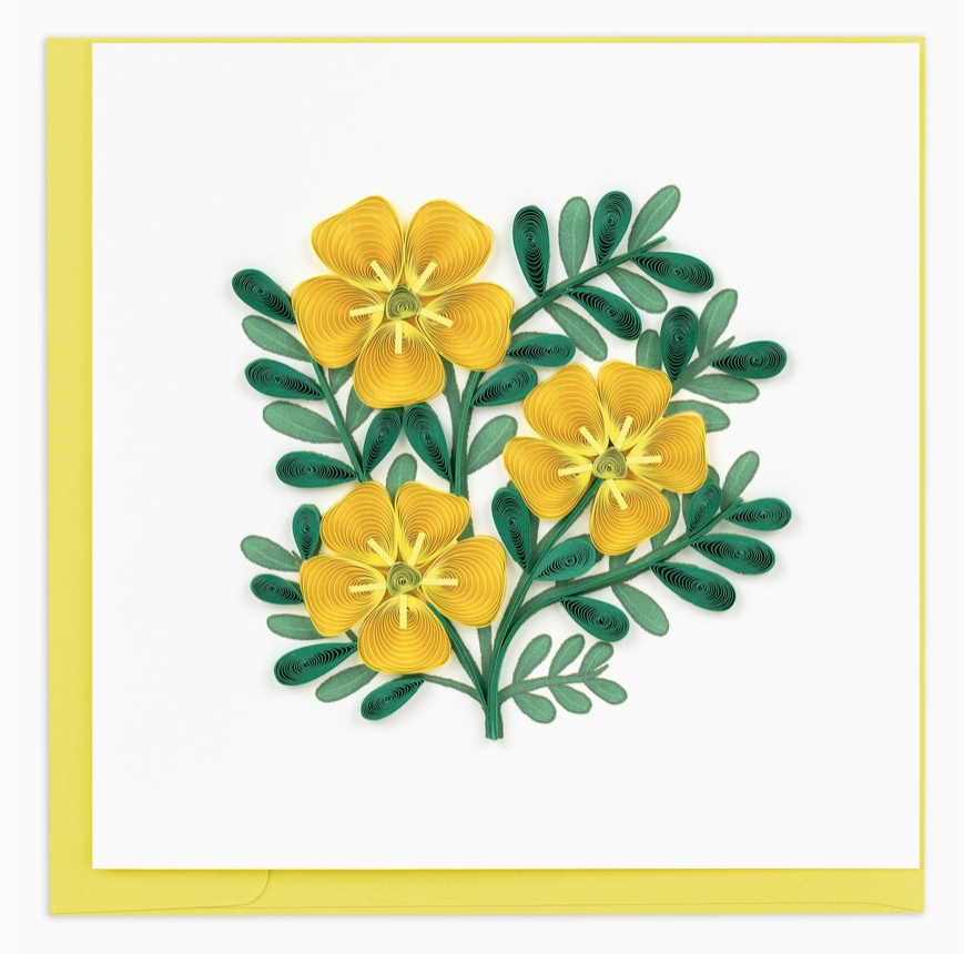 Quilled Al Samer Flower Greeting Card